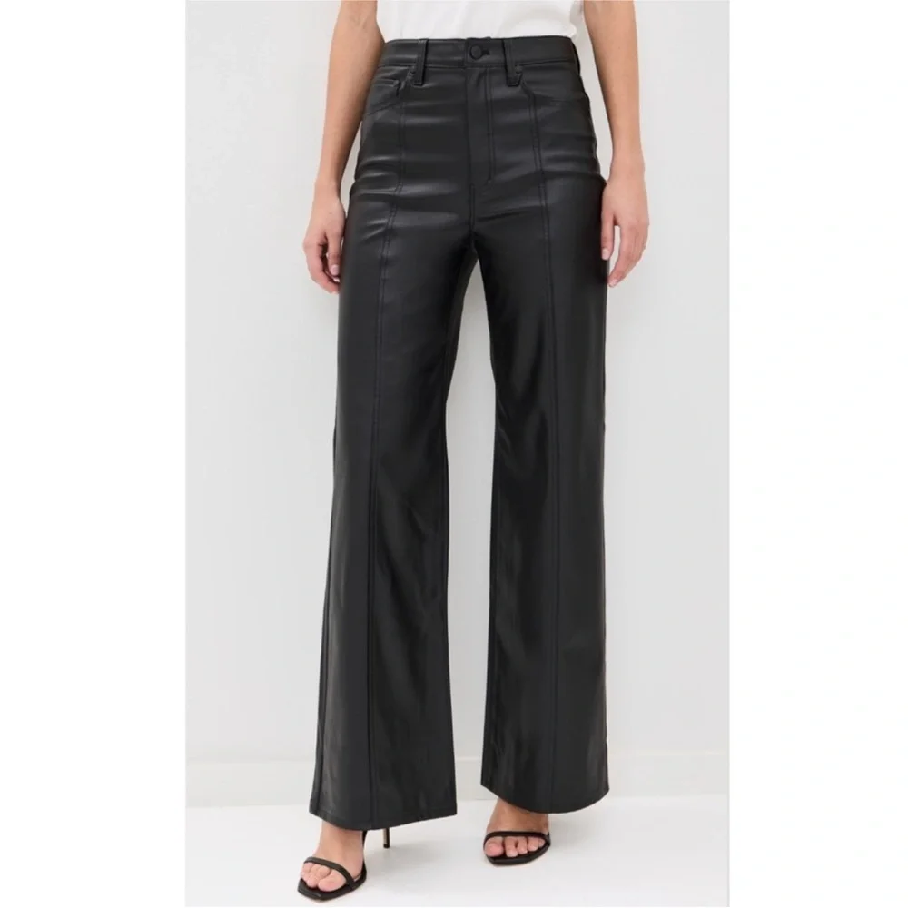 New with Tags DAZE Far Out Faux Leather Wide Leg Pants